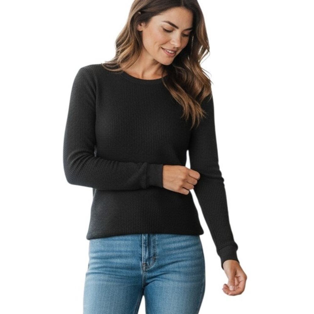 ❤️2/$12 Joe Boxer Waffle Knit Long Sleeve Top, Size L